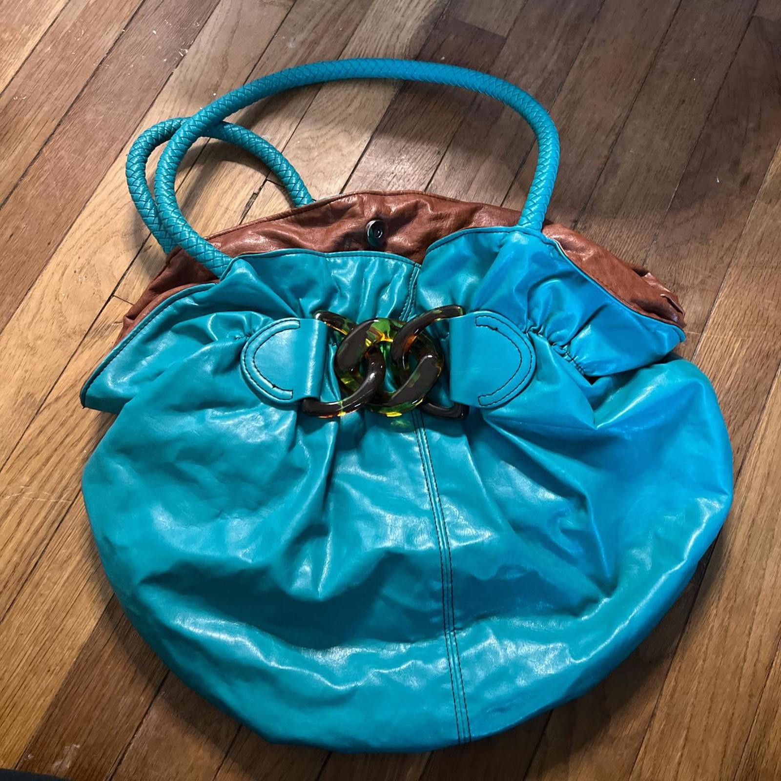Other turquoise y2k faux leather slouchy shoulder bag Size ONE SIZE - 4 Thumbnail
