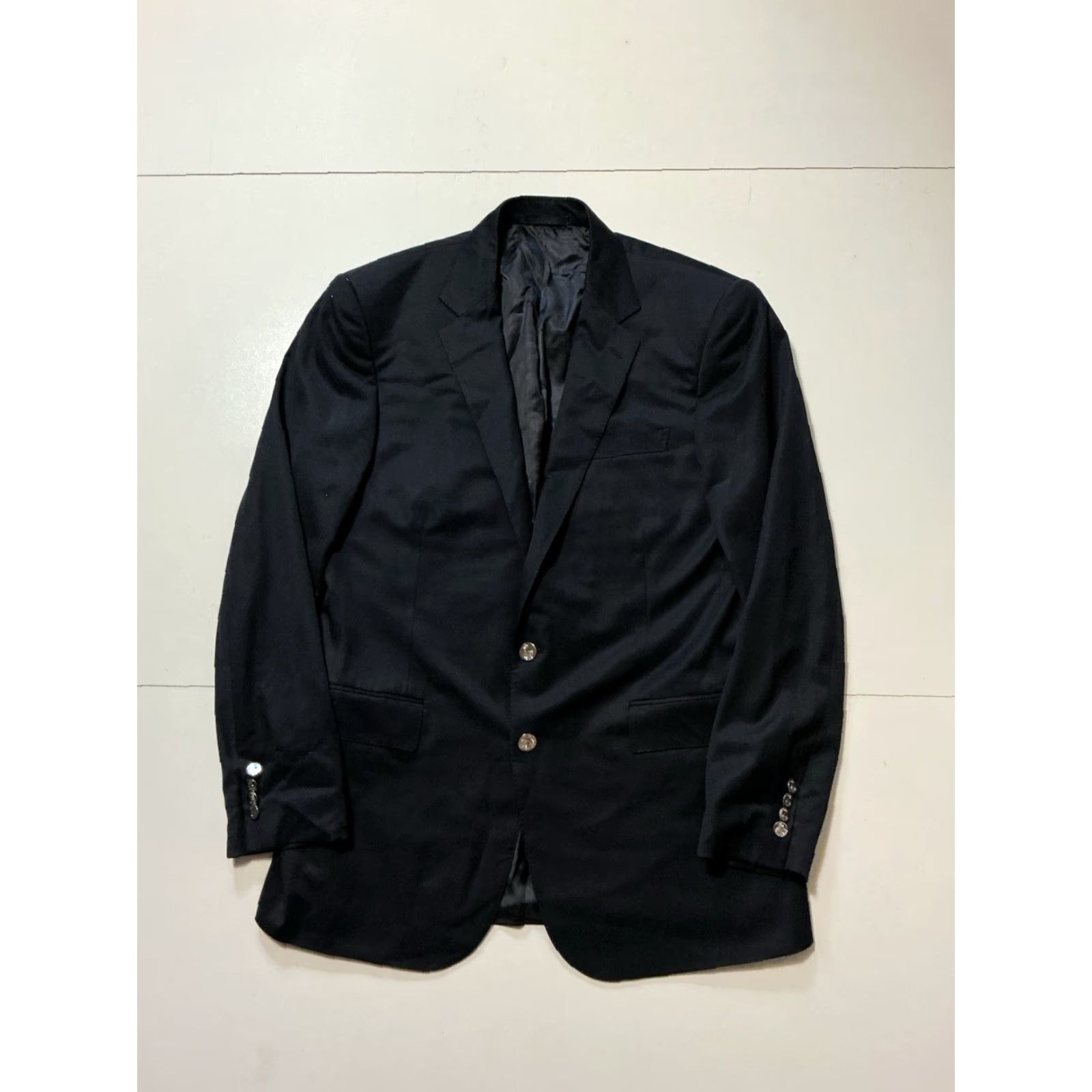Ralph Lauren Ralph Lauren Black Label 100% Wool Navy Blue 2 Button Blazer Jacket Sz. 42L Size 42R - 2 Thumbnail