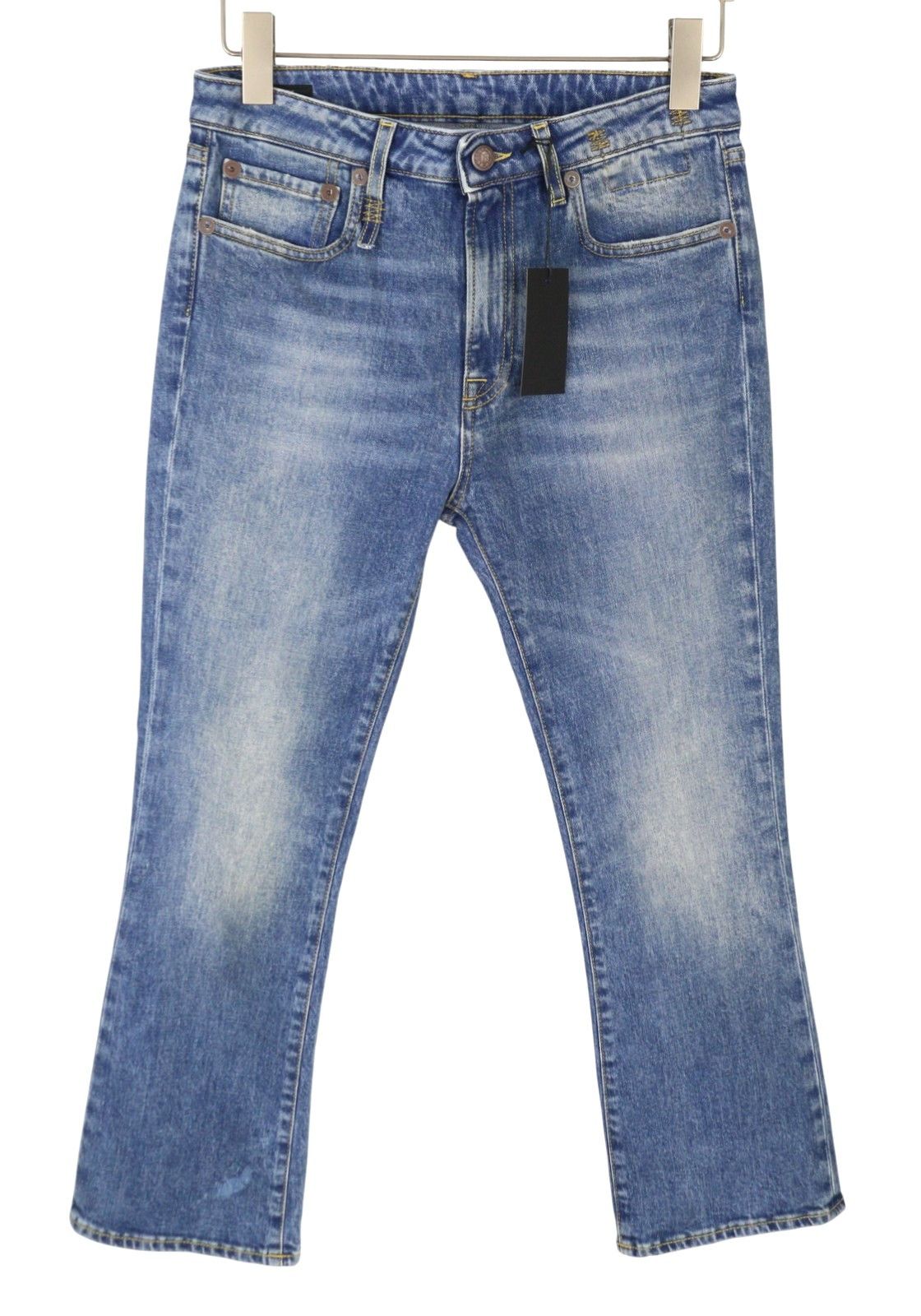 R13 KICK FIT 29 Jasper Stretch Cropped Faded Blue PS26 89078 Size 29" - 2 Thumbnail