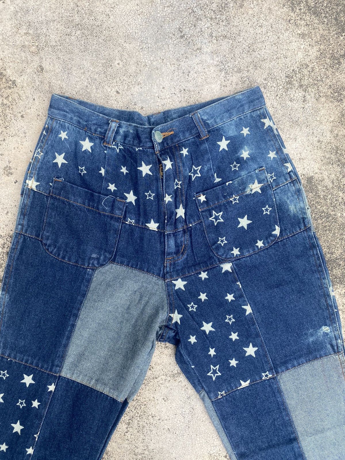 Hysteric Glamour × Japanese Brand Flare Jeans Chocolate Hagi Patchwork Bootcut Size 24 Size US 26 / EU 42 - 10 Thumbnail