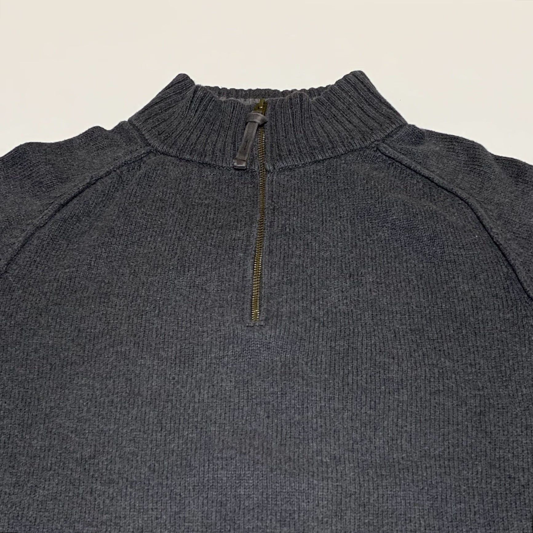 American Eagle Outfitters American Eagle Outfitters Sweater Men XL Gray 1/4 Zip 100% Cotton Pullover Mock Neck Logo KnIT Regular Size Type Size US XL / EU 56 / 4 - 2 Thumbnail