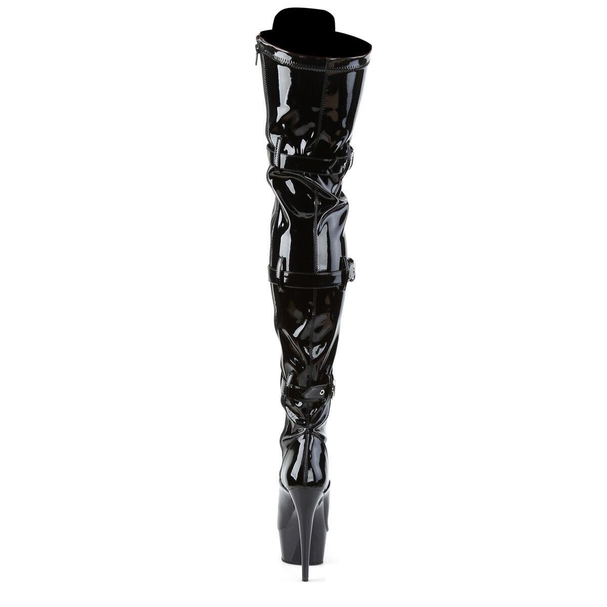 Other Delight 3028 Triple Buckle Thigh High Platform Torment Boot Size US 7 / IT 37 - 2 Thumbnail