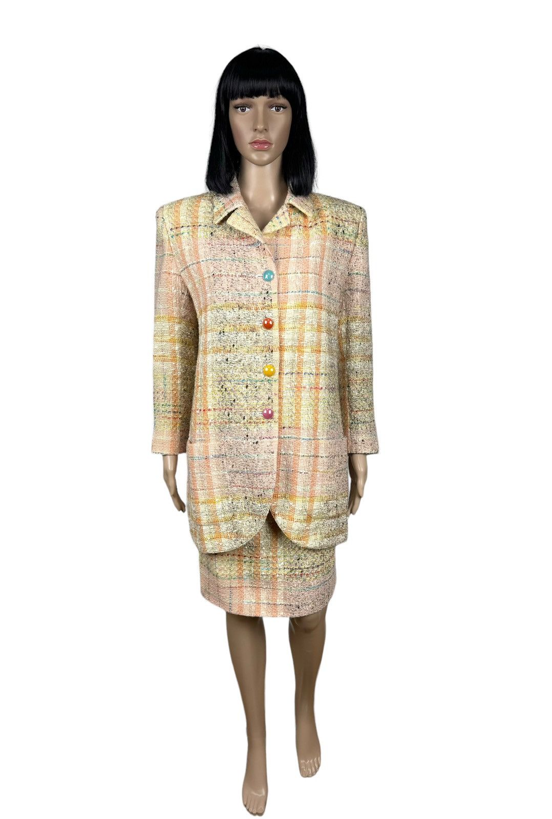 Emanuel Ungaro × Vintage Emanuel Ungaro Parallele Vintage Skirt Suit Tweed size 14 Size 32" / US 10 / IT 46 - 2 Thumbnail