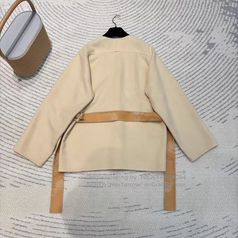 Hermes Hermes Solid color casual single-breasted round neck cashm Size XS / US 0-2 / IT 36-38 - 2 Thumbnail
