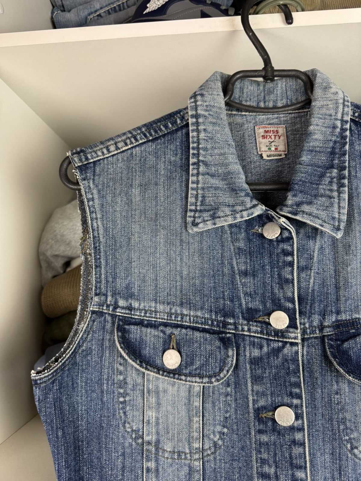 Miss Sixty Miss Sixty Vintage Denim Trucker Vest Made in Italy Y2K Size M / US 6-8 / IT 42-44 - 7 Thumbnail