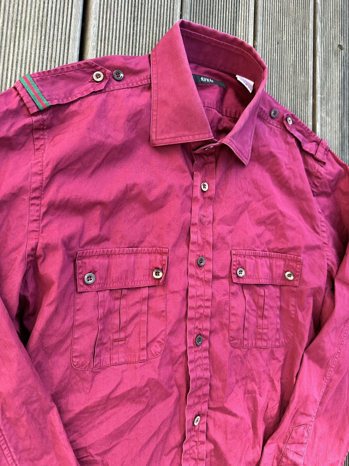Gucci Gucci Red Shirt Button Up Luxury Designer Size US S / EU 44-46 / 1 - 3 Thumbnail