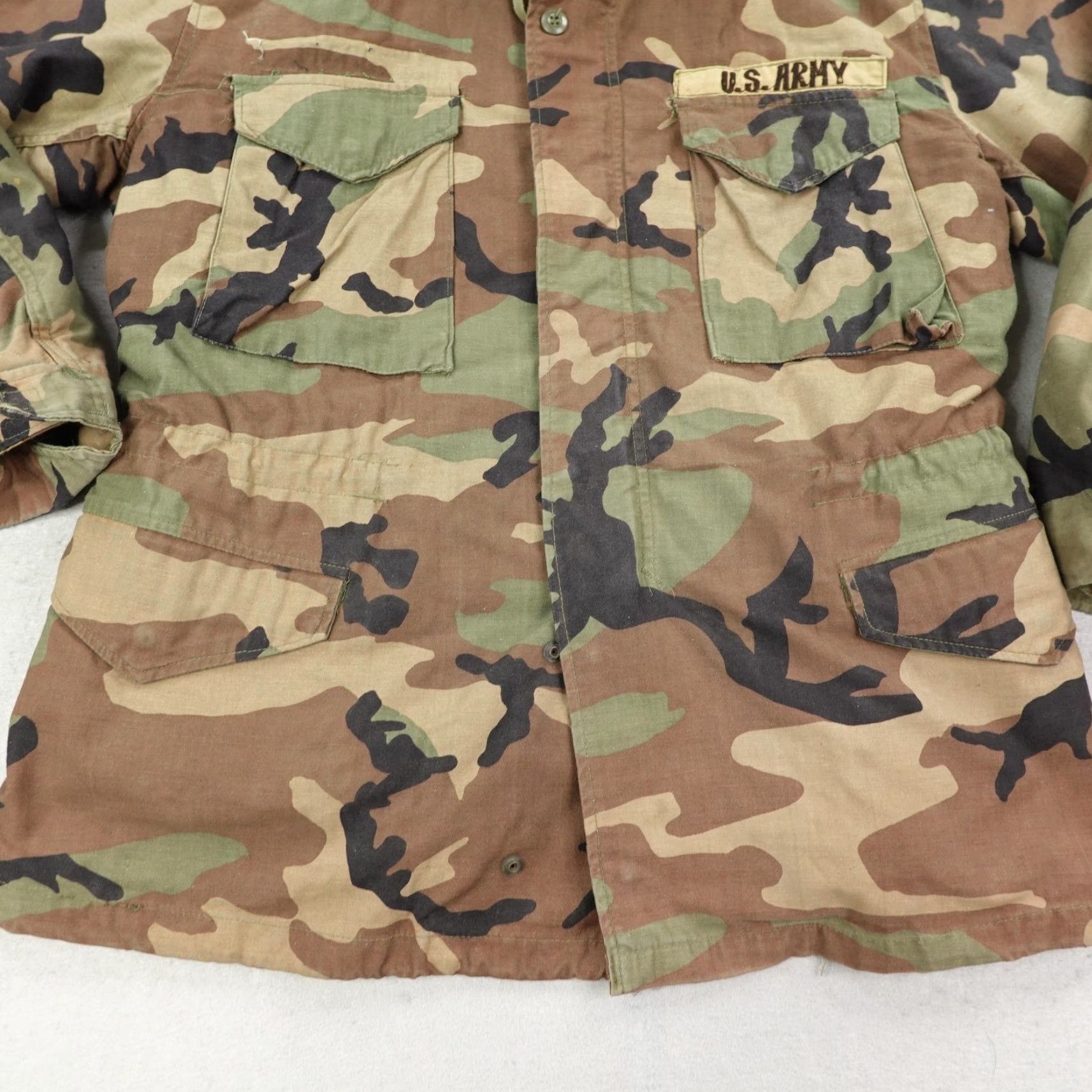 Vintage Vintage US Army Jacket Mens Medium Camo M65 Field Coat Cold Weather Liner 80s Size US M / EU 48-50 / 2 - 3 Thumbnail