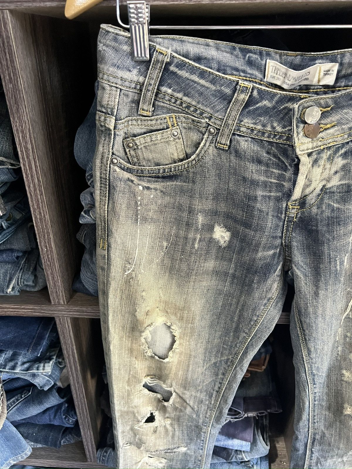 Zara 🔥Zara Distressed Denim Size 31" - 6 Thumbnail