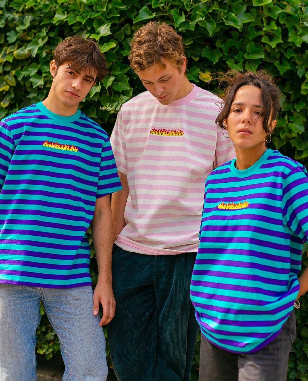 Other Teddy Fresh Striped Shirt Flames Embroidered Logo Size US L / EU 52-54 / 3 - 3 Thumbnail