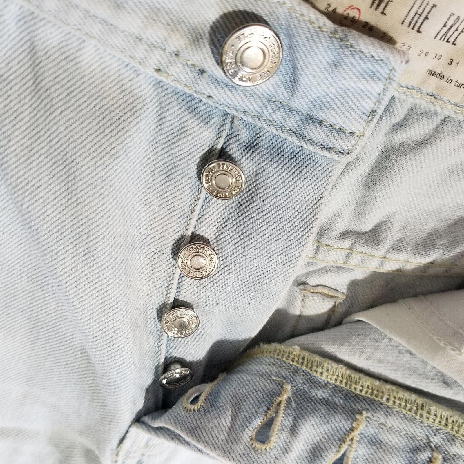Free People Free People We The Free 25 Distressed High Waisted Jeans Size 25" / US 0 / IT 36 - 12 Thumbnail