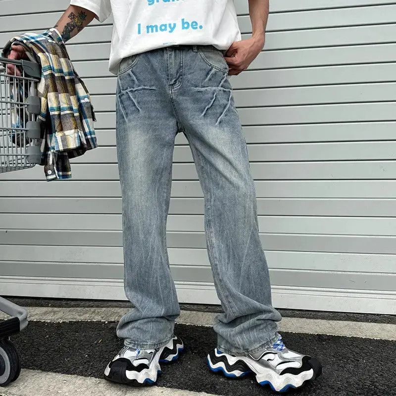 Japanese Brand Retro loose hip-hop micro flared jeans Size US 32 / EU 48 - 4 Thumbnail