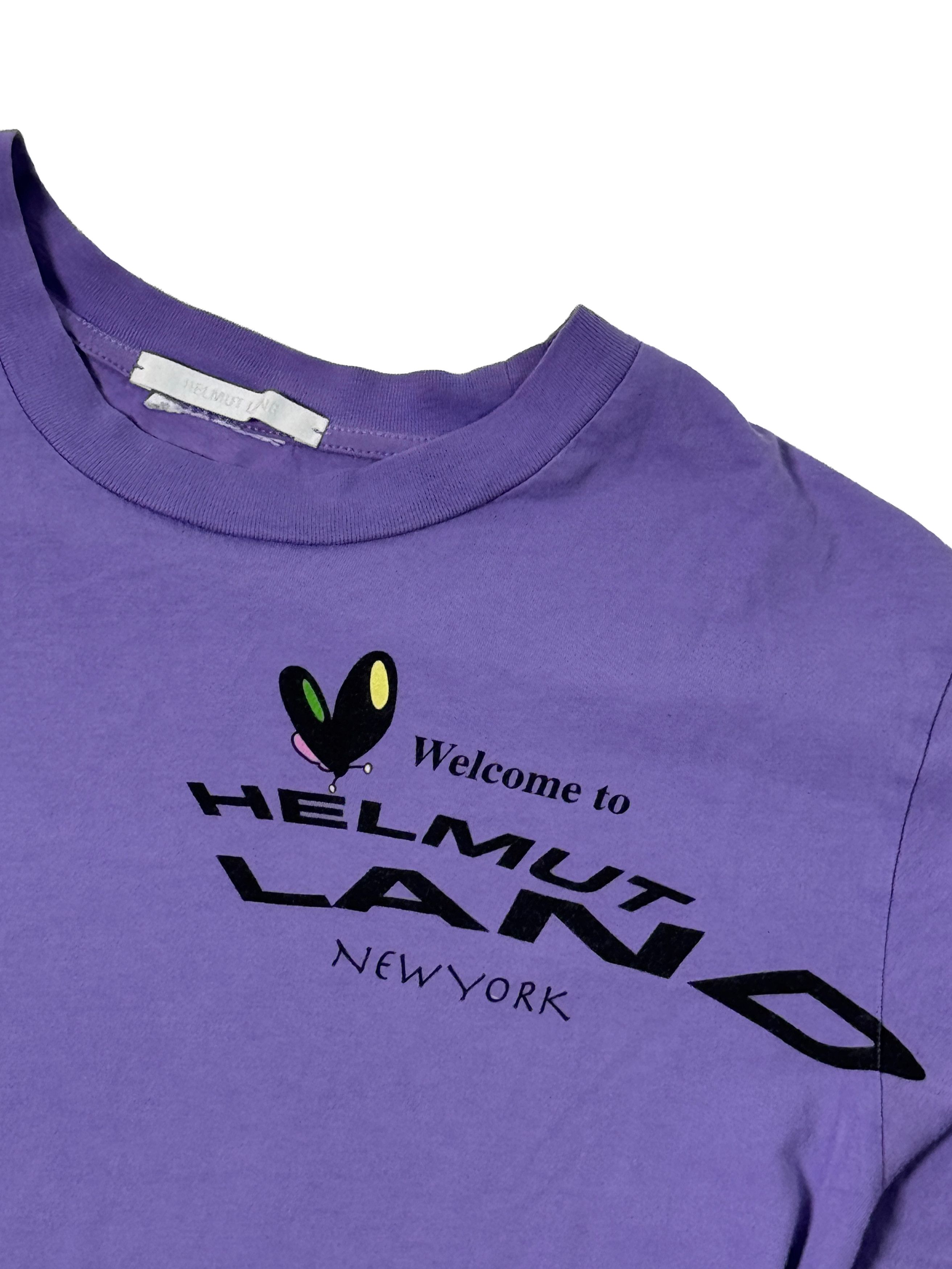 Helmut Lang Helmut Lang Land Map Graphic T-Shirt Purple Size US L / EU 52-54 / 3 - 4 Thumbnail