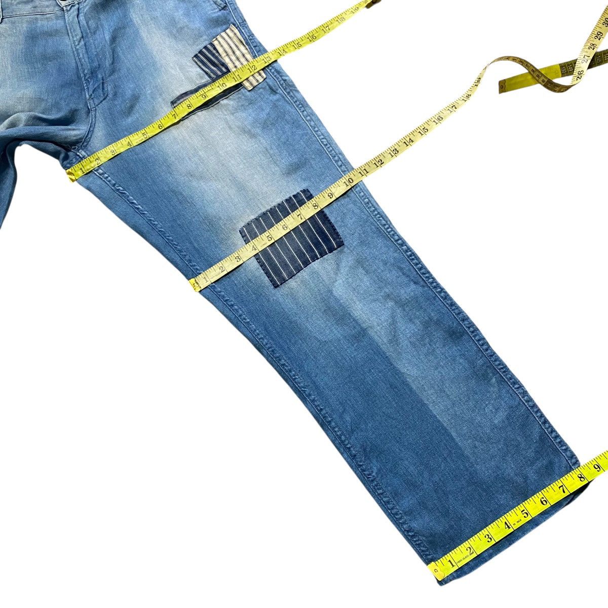 Blue Blue Japan Blue Blue Boro Patchwork Denim Relaxed Pants Size US 32 / EU 48 - 20 Thumbnail