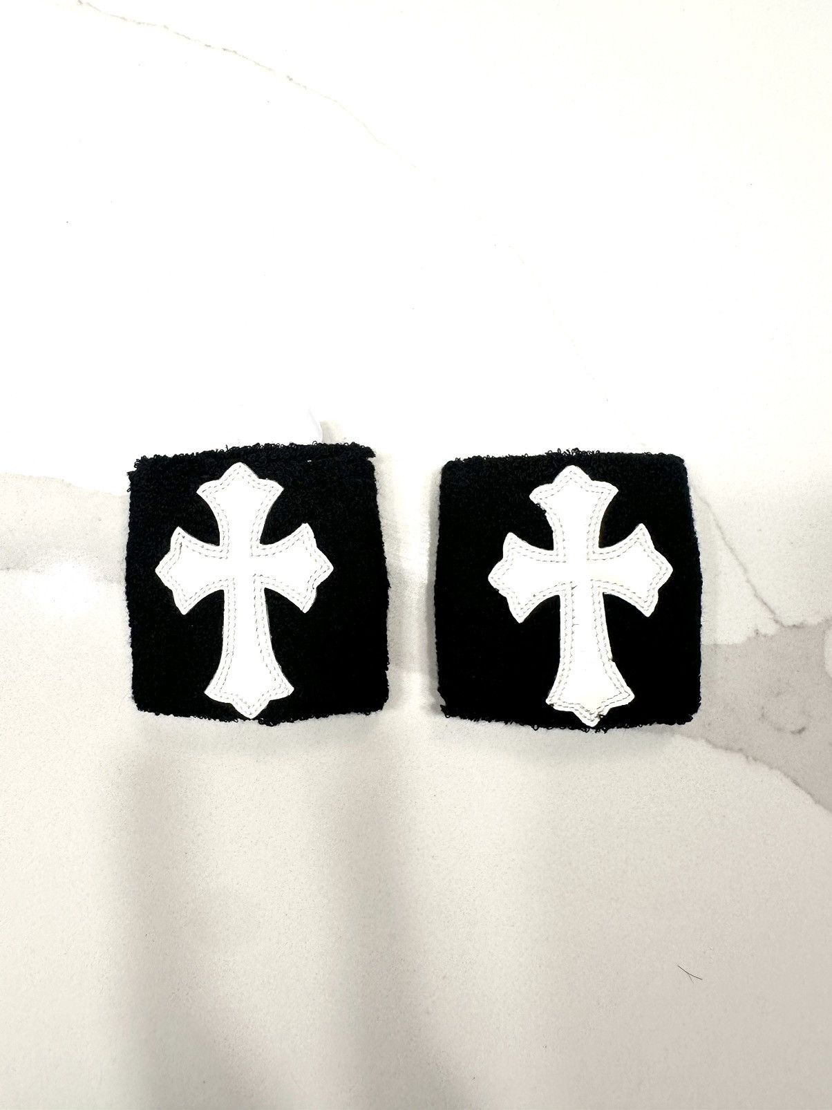 Chrome Hearts 🔥Chrome Hearts Sweatbands Black White Cross Patches🔥 Size ONE SIZE - 1 Thumbnail