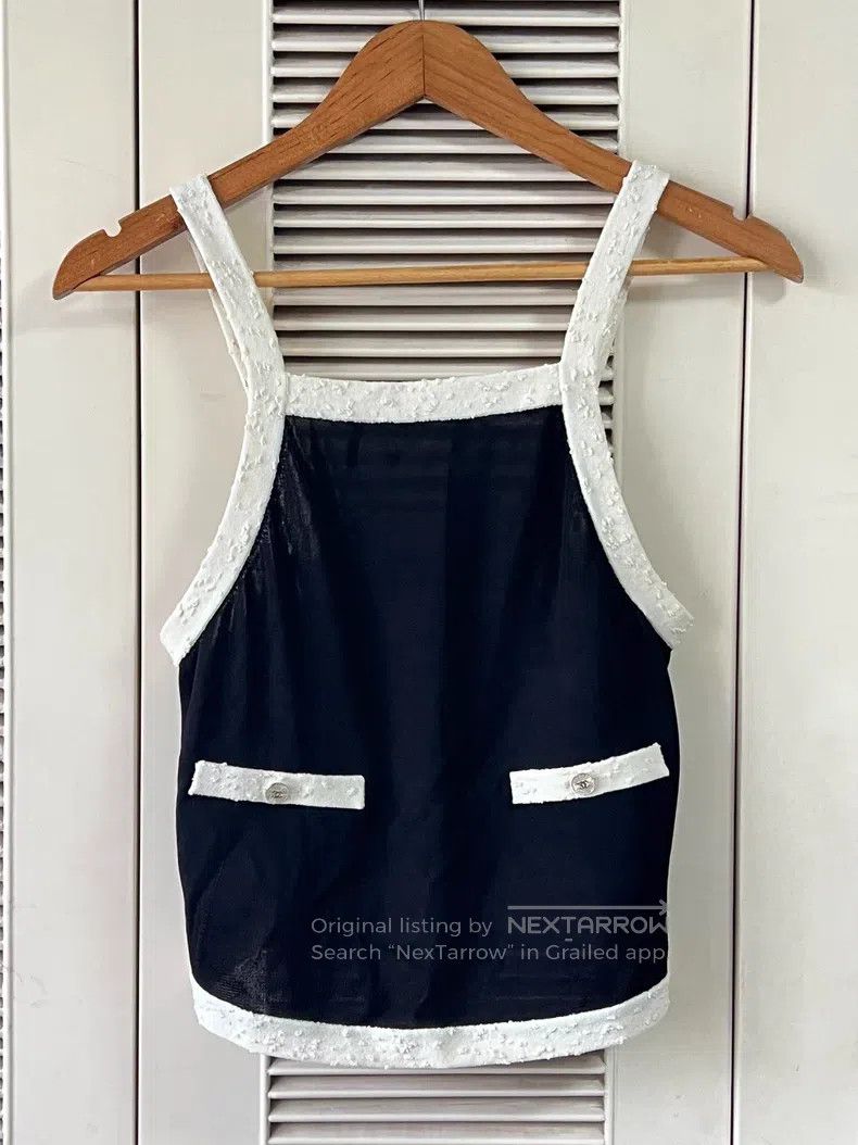 Chanel Chanel Black and white colour-blocked suspender vest Size XXS / US 00 / IT 34 - 1 Thumbnail