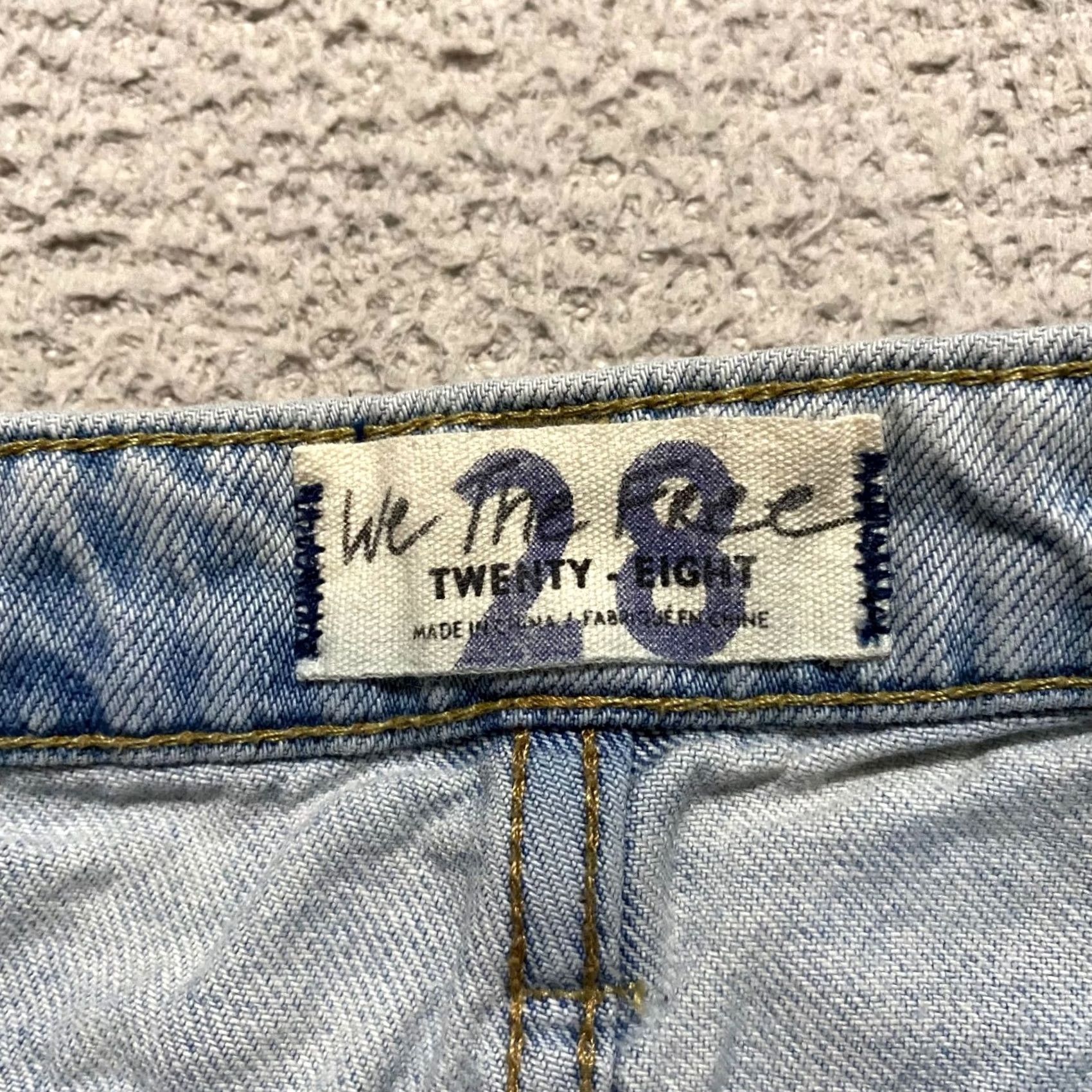 Vintage We the Free We the Free People Womens Skirt 28 Blue Denim Distressed Raw Hem Mini Short Bohemian Pockets Mens Womens Girls Girls Size 28" / US 6 / IT 42 - 3 Thumbnail
