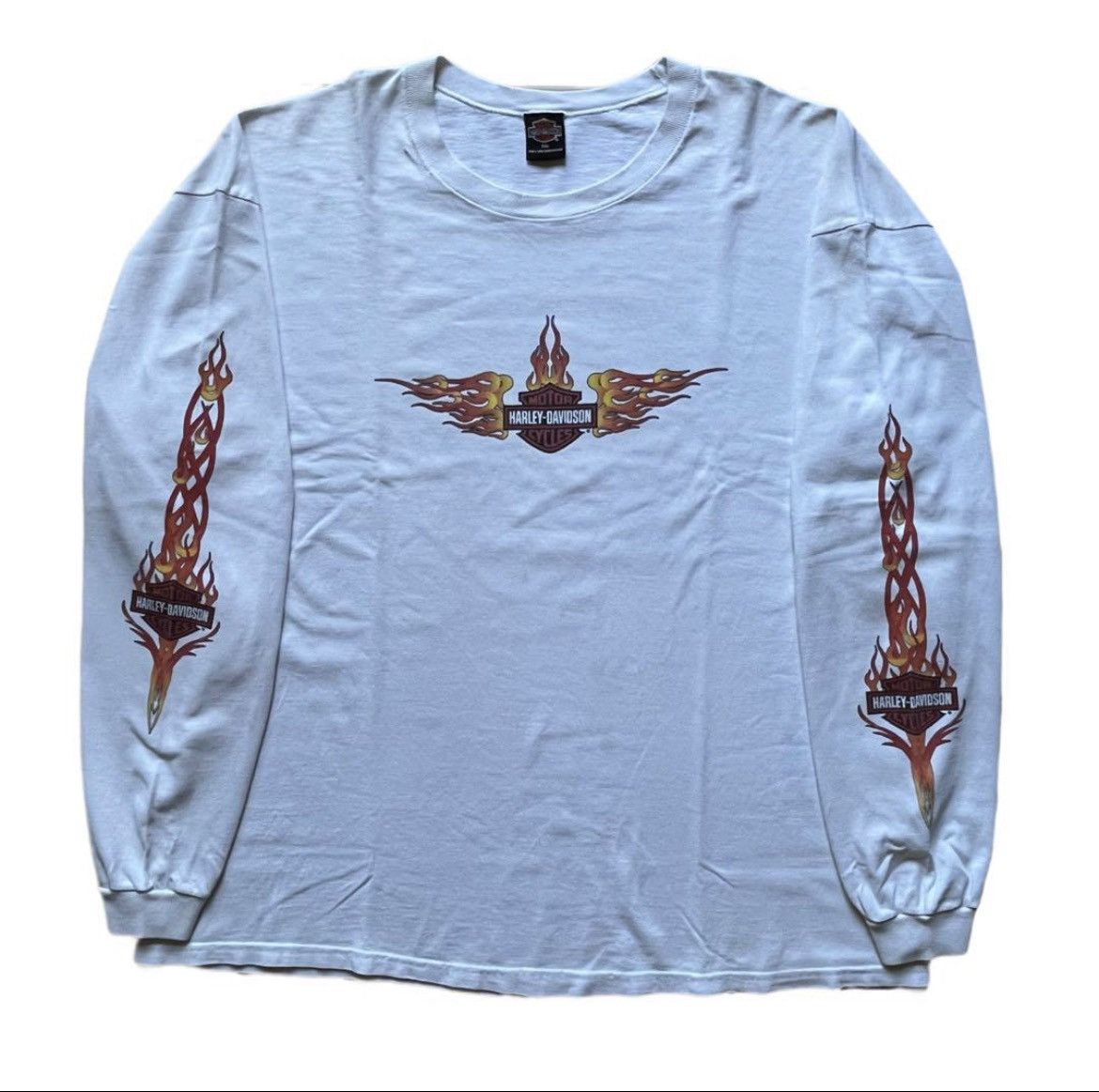 Harley Davidson × Vintage Vintage Harley Davidson Flame Long