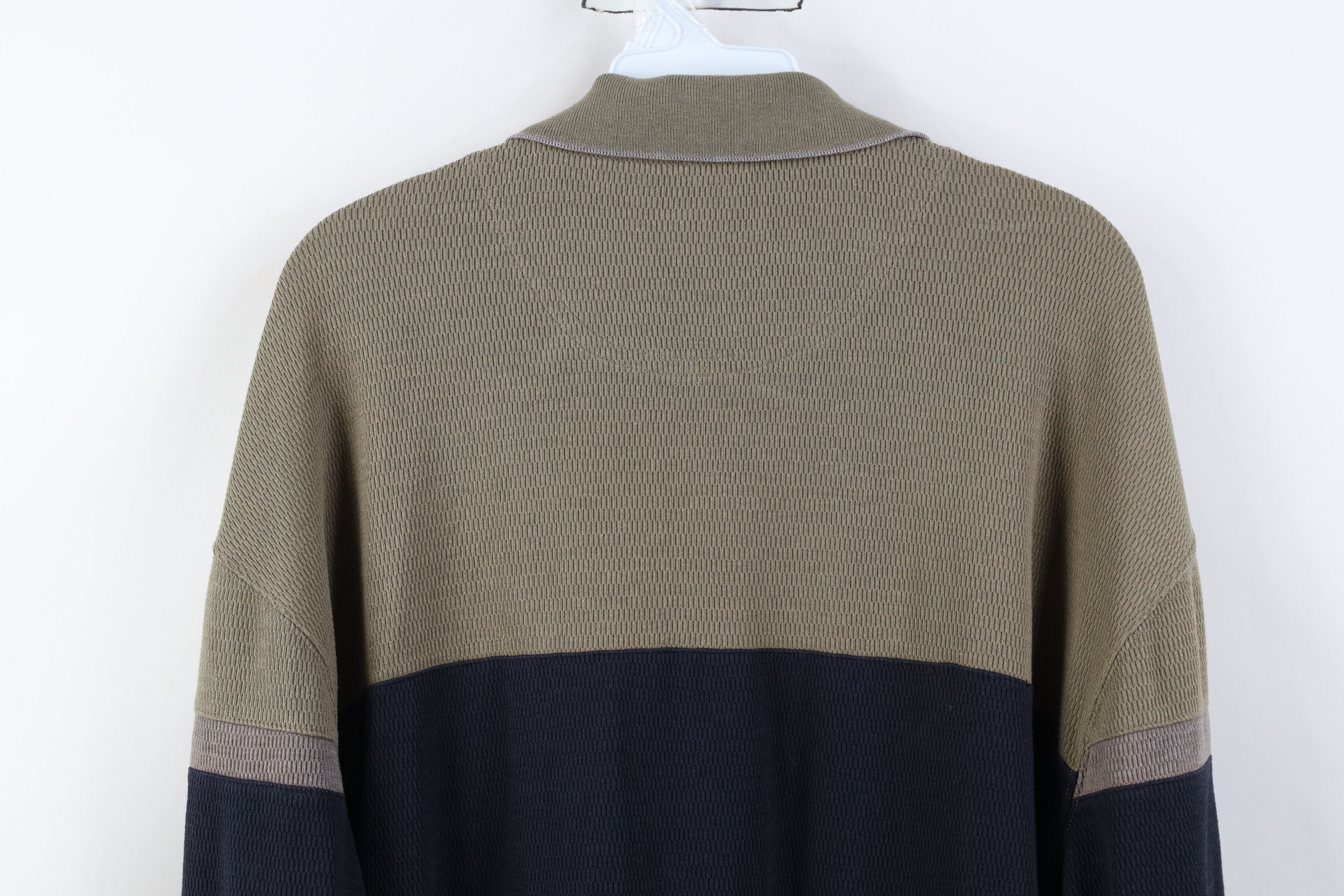 Vintage Vintage 90s Streetwear Thermal Knit Long Sleeve Rugby Polo Size US XL / EU 56 / 4 - 12 Thumbnail