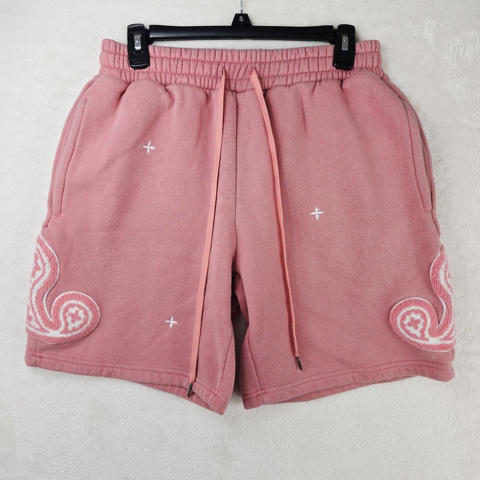 EPTM. EPTM Sweat Shorts Small Pink Paisley Embroidered Streetwear Size US 30 / EU 46 - 2 Thumbnail