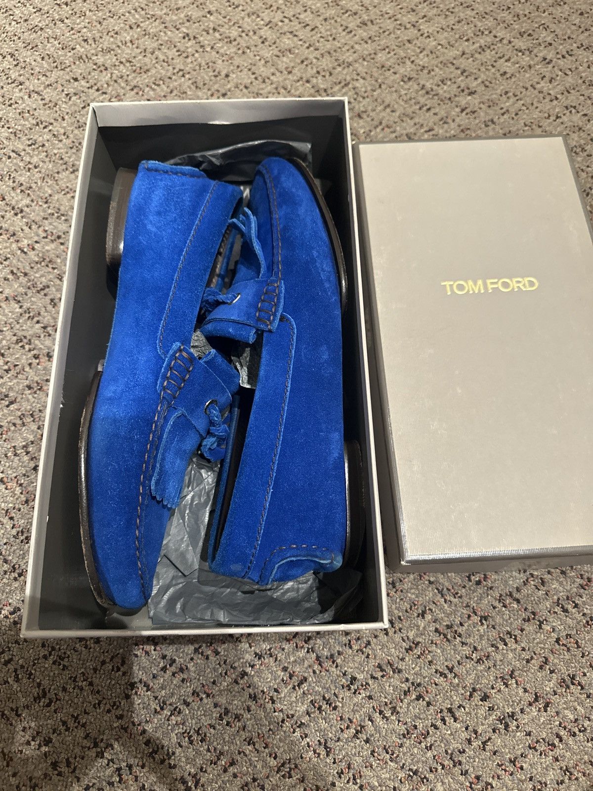 Tom Ford Tom Ford Blue Suede Shoes Size 10.5 Size US 10.5 / EU 43-44 - 1 Thumbnail