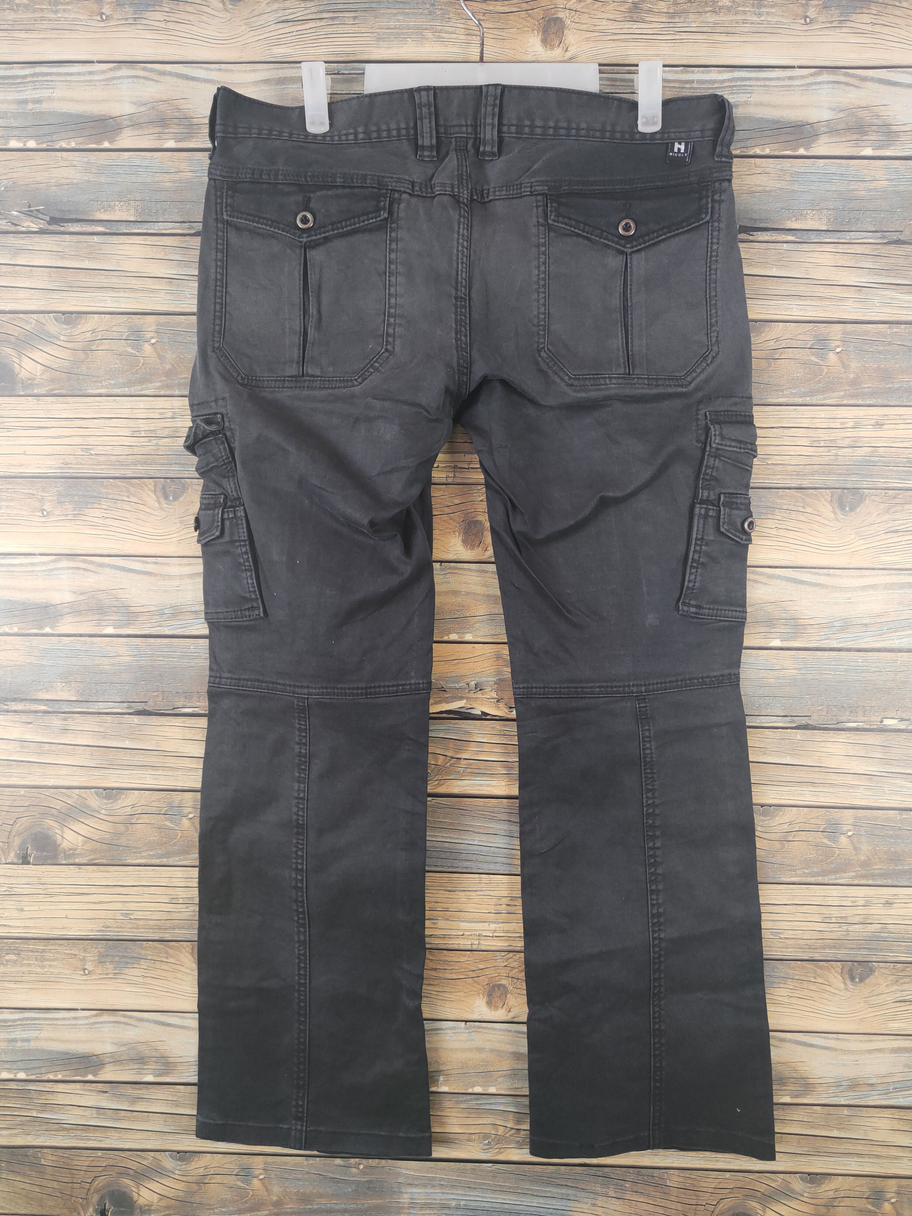Nicole Club DL Nicole Black Multipocket Tactical Cargo Pants #2040 Size 34" / US 12 / IT 48 - 6 Thumbnail