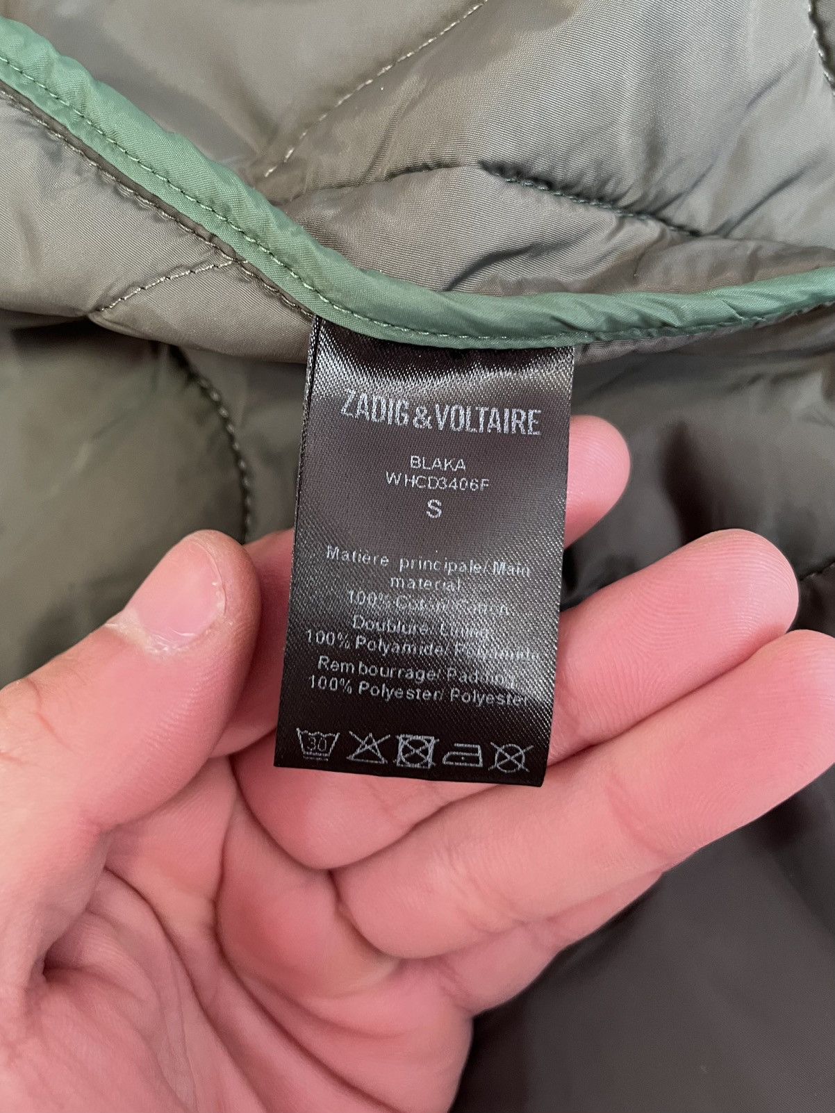 Zadig & Voltaire Zadig & Voltaire Blaka Quilted Jacket Women S Olive Hooded Size S / US 4 / IT 40 - 13 Thumbnail