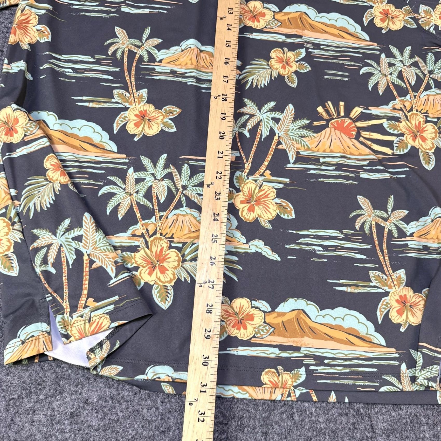 Vintage Kahala Polo Shirt Mens Large Gray Hawaiian Volcano Floral Tropical Golf Size US XL / EU 56 / 4 - 6 Thumbnail