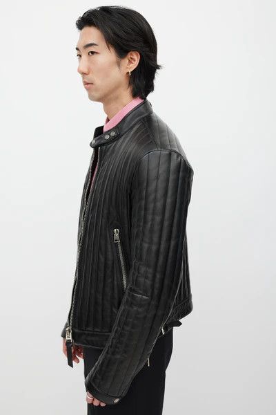 Tom Ford o1loc1c0525 TFL722 Leather Jacket in Black Size US S / EU 44-46 / 1 - 5 Thumbnail