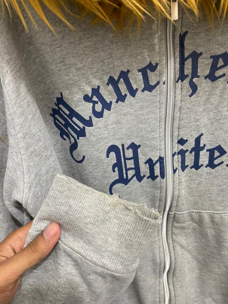 Hysteric Glamour 💥Speelout💥Menchester United Fur Zipper Hoodie LGB Style Size US L / EU 52-54 / 3 - 6 Thumbnail