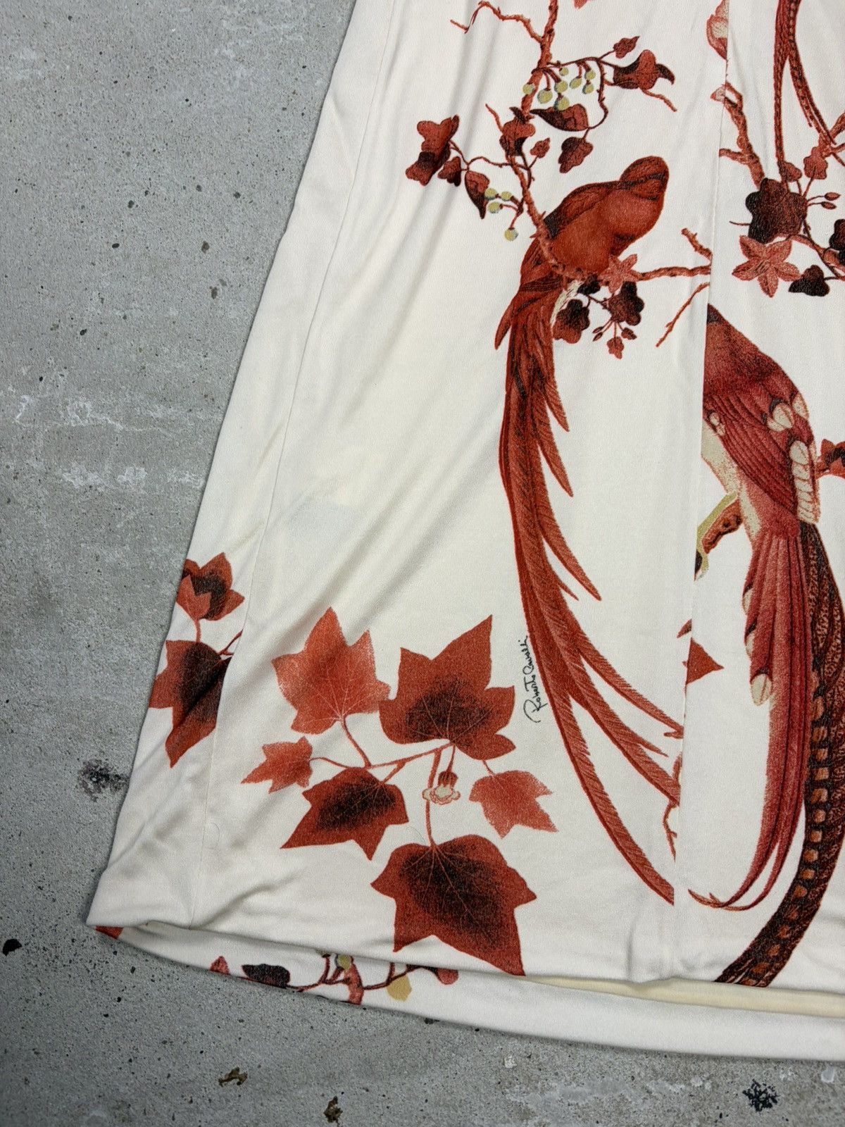 Roberto Cavalli Roberto Cavalli 2007 Cream Printed Beaded Dress Size M / US 6-8 / IT 42-44 - 14 Thumbnail