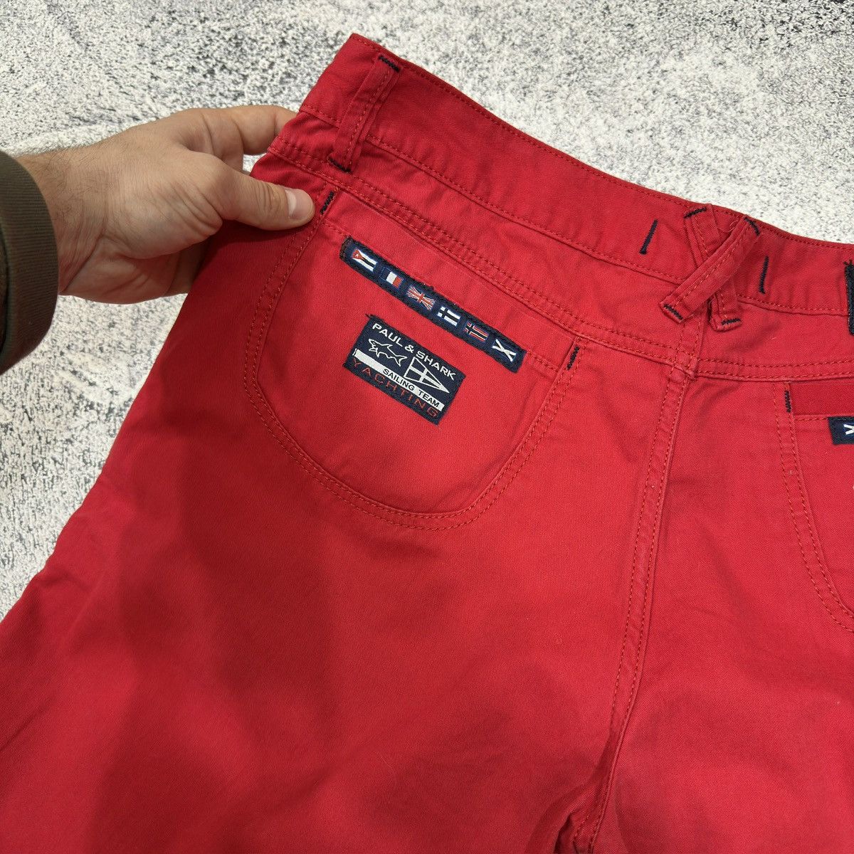 Designer × Paul & Shark Paul & Shark Mens Red Cotton Shorts 36size Size US 36 / EU 52 - 7 Thumbnail