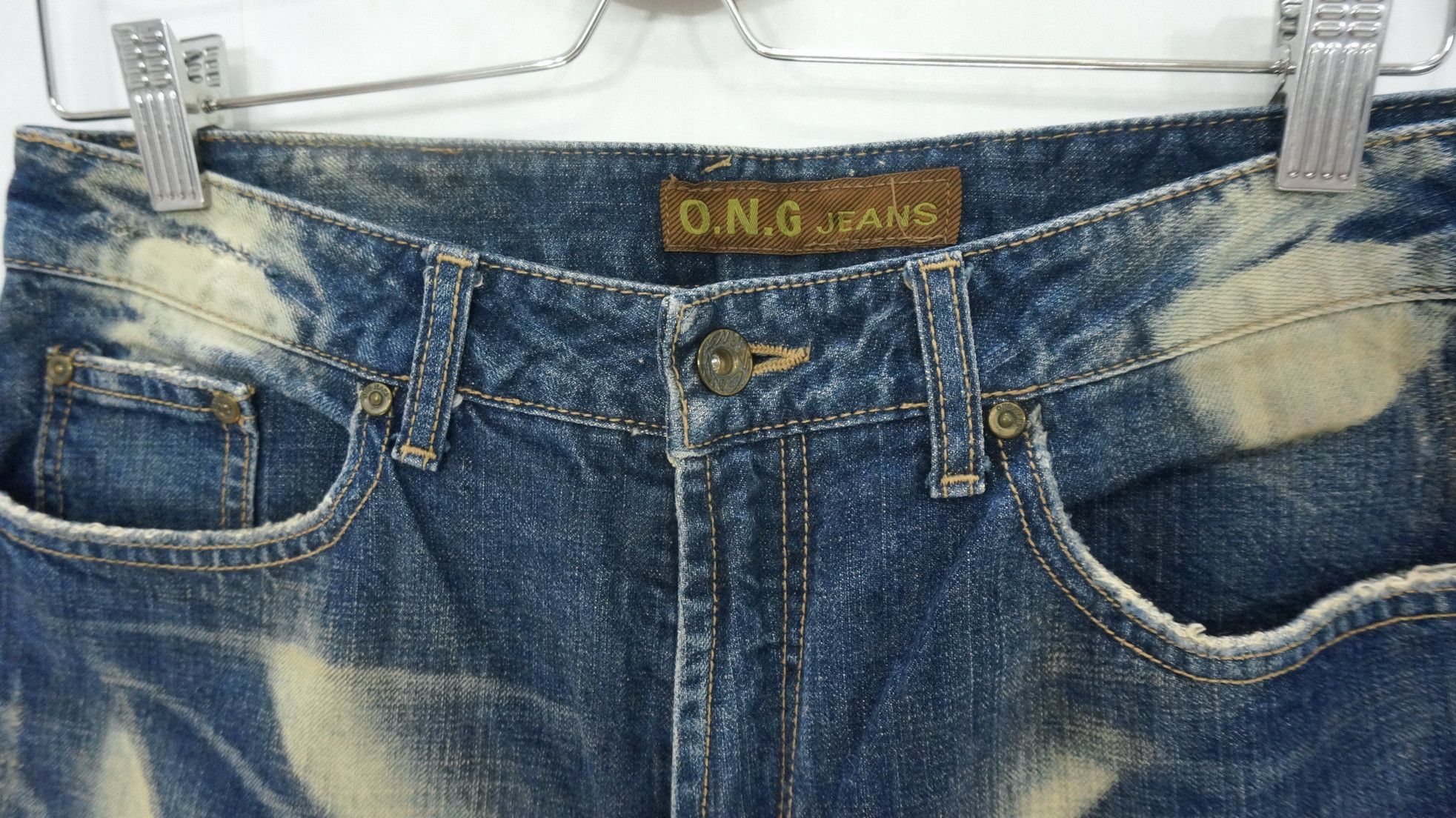 Japanese Brand 💥 ONG Vintage Japan Tint Acid Wash Jeans Size US 30 / EU 46 - 6 Thumbnail