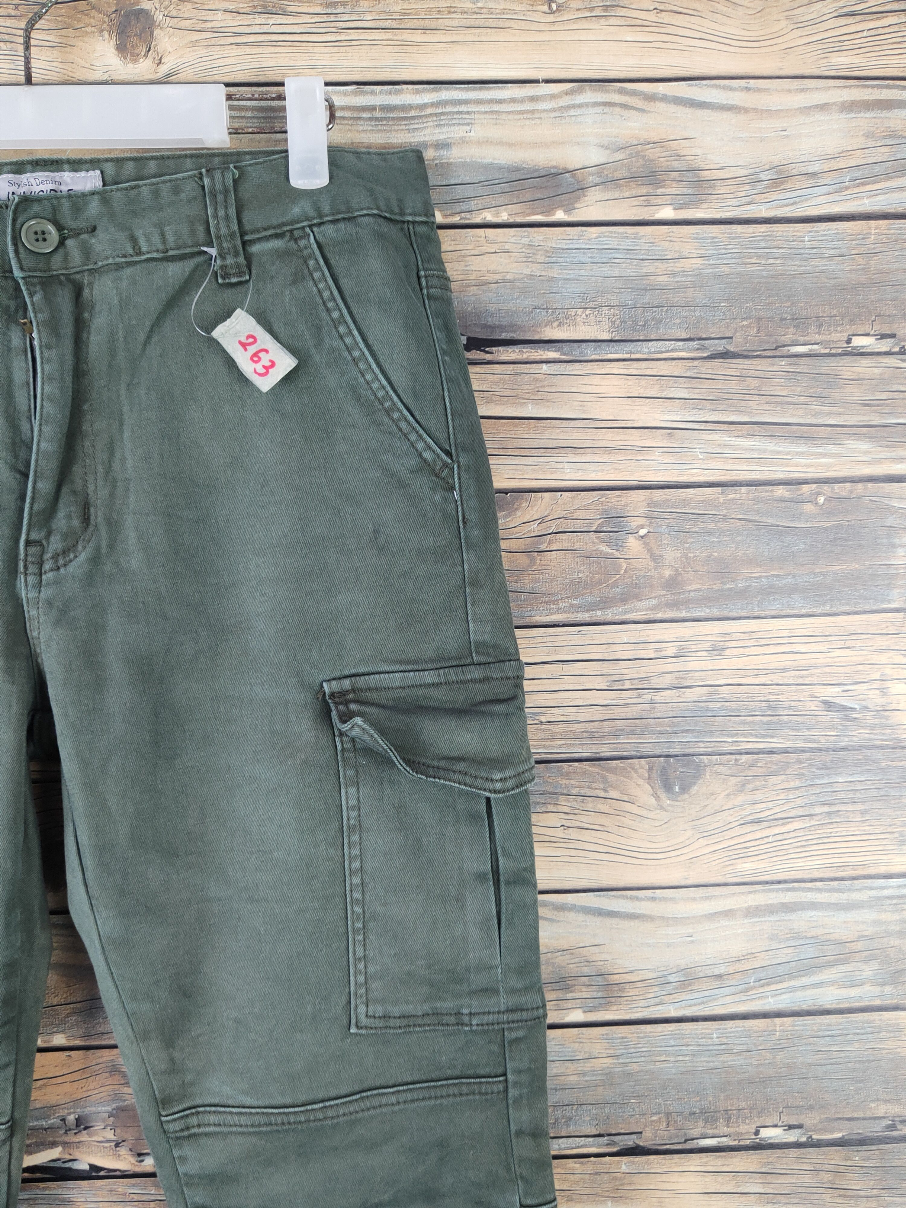 Japanese Brand DLL Invisible Green Multipocket Tactical Cargo Pants #263 Size 31" - 5 Thumbnail