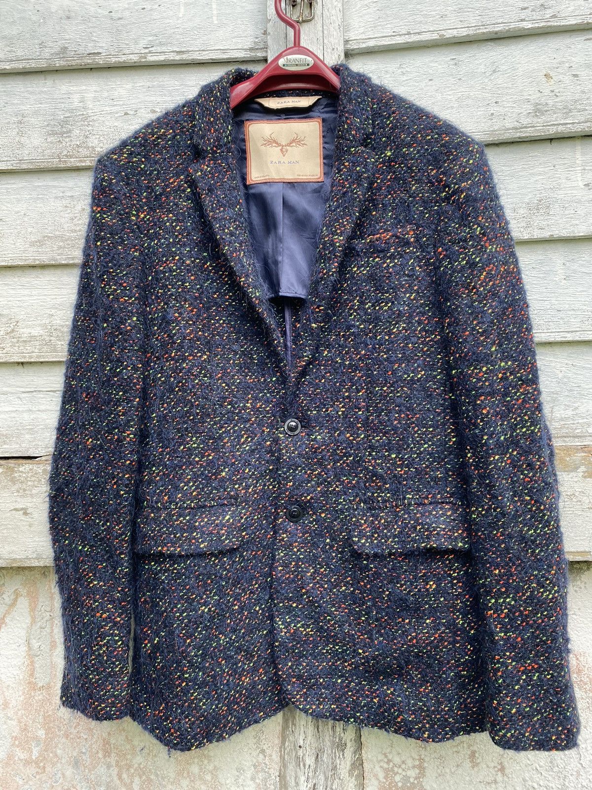 Zara Nice Design Zara Man MohairMulticolor Beaded Wool Jacket Size US M / EU 48-50 / 2 - 1 Thumbnail