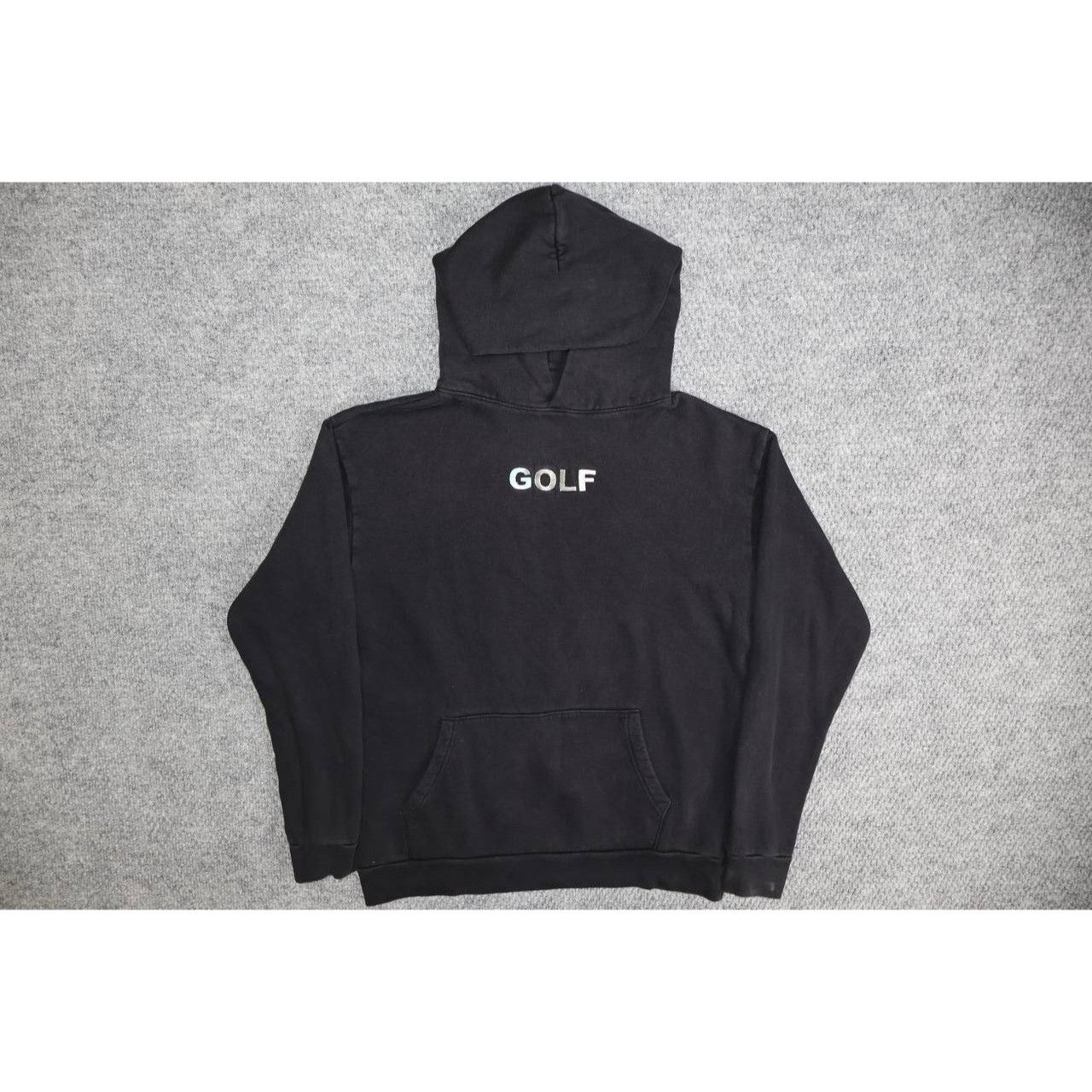 Vintage GOLF Hoodie Mens XL Black Pullover Logo Sweatshirt Kangaroo Size US XL / EU 56 / 4 - 1 Thumbnail
