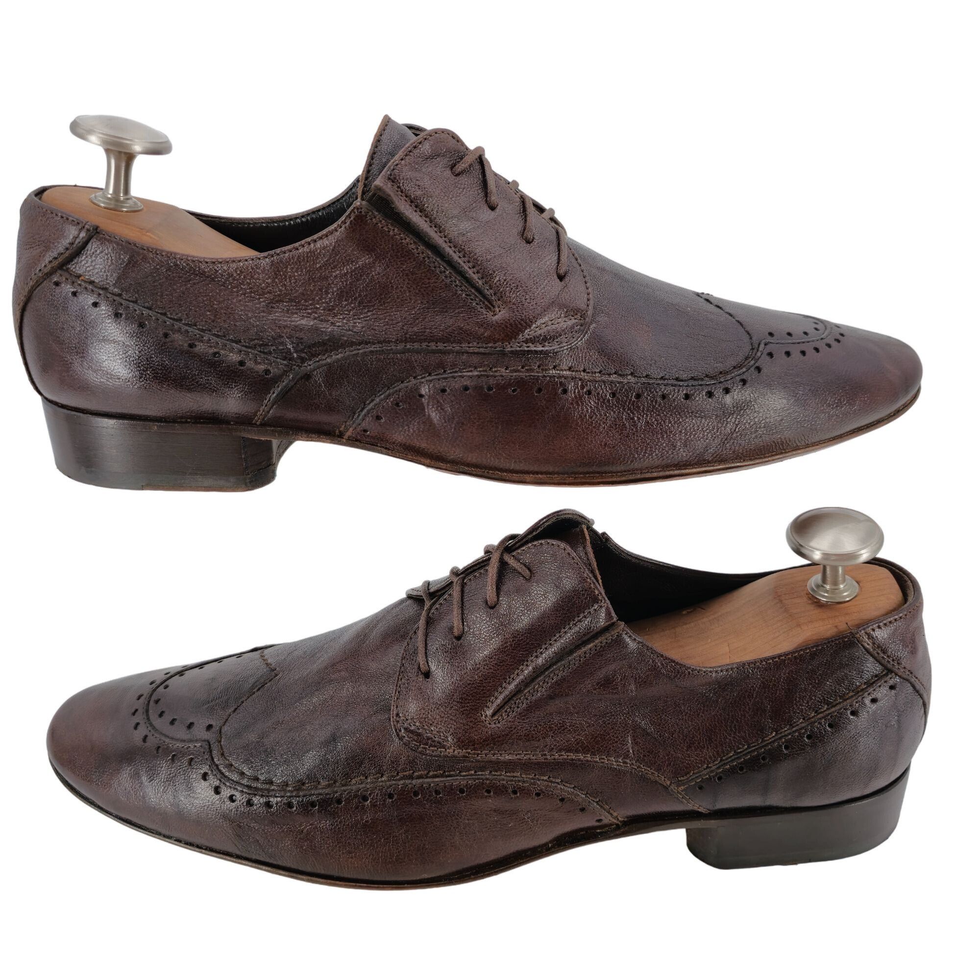 Other Italy Vito Della Mora Men Size 10 Unique Dark Brown Leather Size US 10 / EU 43 - 7 Thumbnail