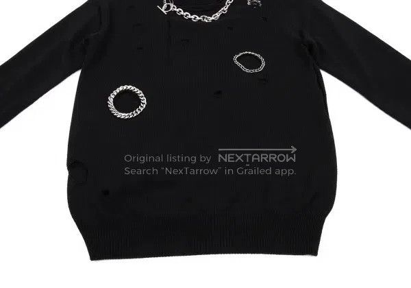 Junya Watanabe Junya Watanabe Black vintage decorative design sweater Size S / US 4 / IT 40 - 7 Thumbnail