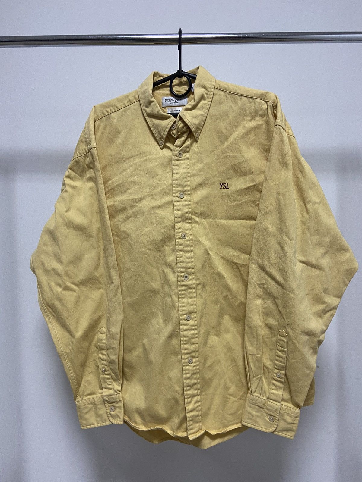Vintage × Yves Saint Laurent Yves Saint Laurent Vintage Button Ups Luxury Small Logo YSL Size US L / EU 52-54 / 3 - 1 Thumbnail