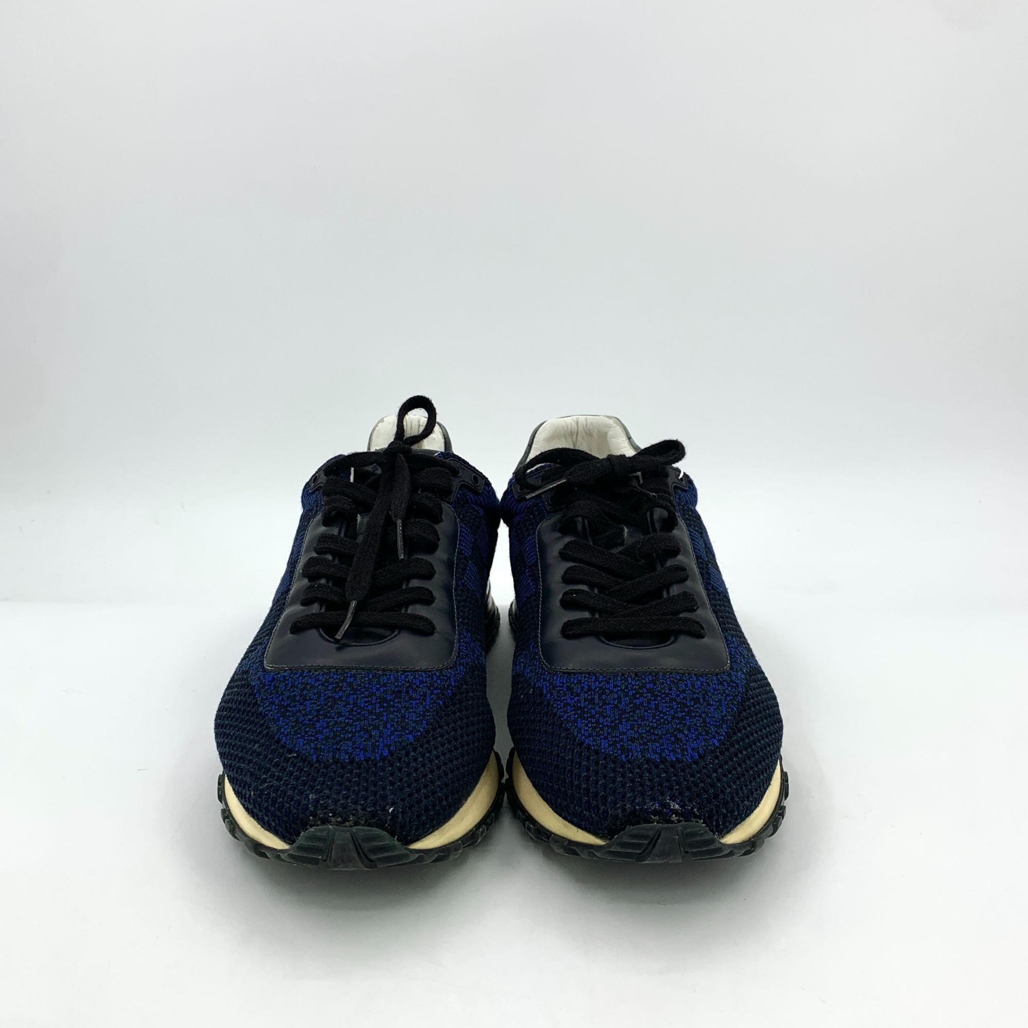 Louis Vuitton Louis Vuitton Lv 42.5 Dark Blue Checkered Lace-Up Sneakers Size US 9.5 / EU 42-43 - 8 Thumbnail