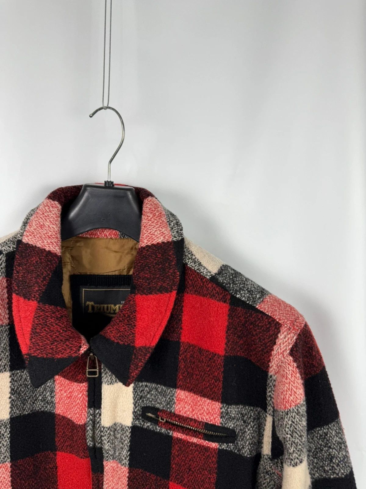 Other Triumph Motorcycles Plaid Wool Bomber Jacket size S Size US S / EU 44-46 / 1 - 2 Thumbnail