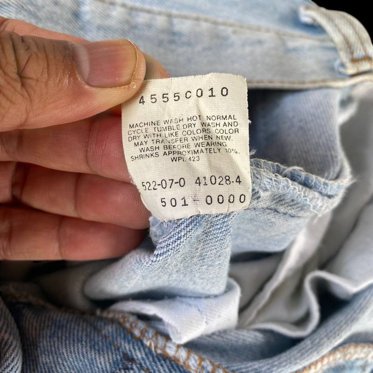 Levi's Vintage Clothing Vintage 90s Levi's 501 Distressed Dirty Wash Faded Grunge Size US 29 - 10 Thumbnail