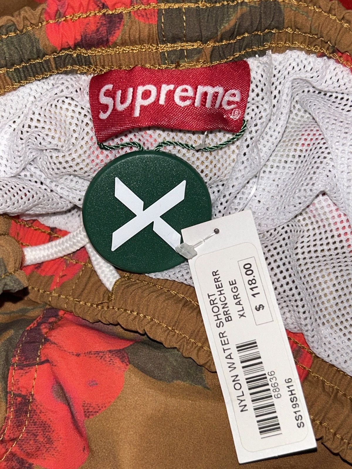 Supreme Supreme Nylon Water Short Brown Cherry SS19 size XL NEW Size US 36 / EU 52 - 4 Thumbnail