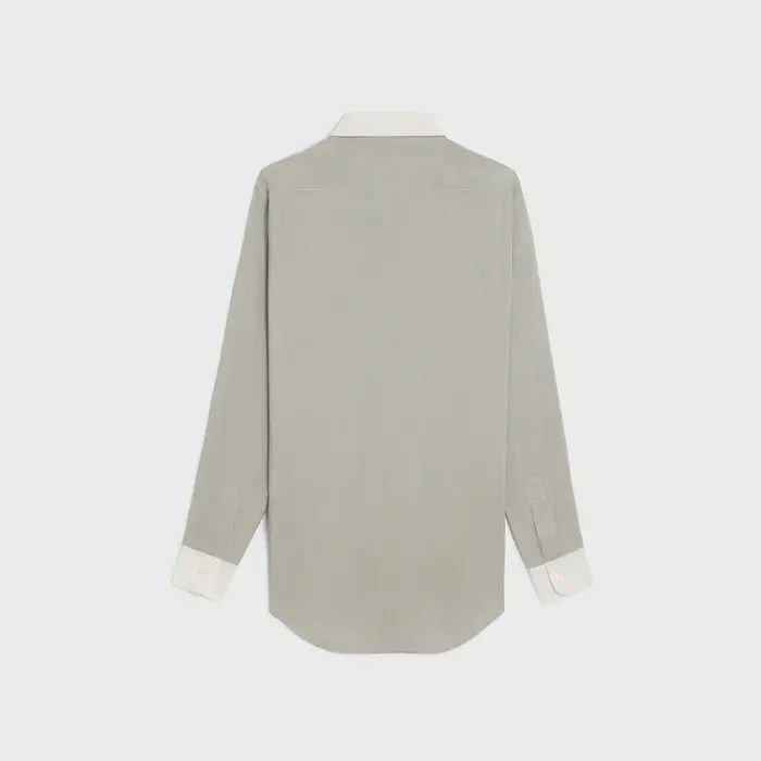 Celine o1bcso1str0925 2C10A480V Romy Shirt in Craie/Noir Size XS / US 0-2 / IT 36-38 - 2 Thumbnail