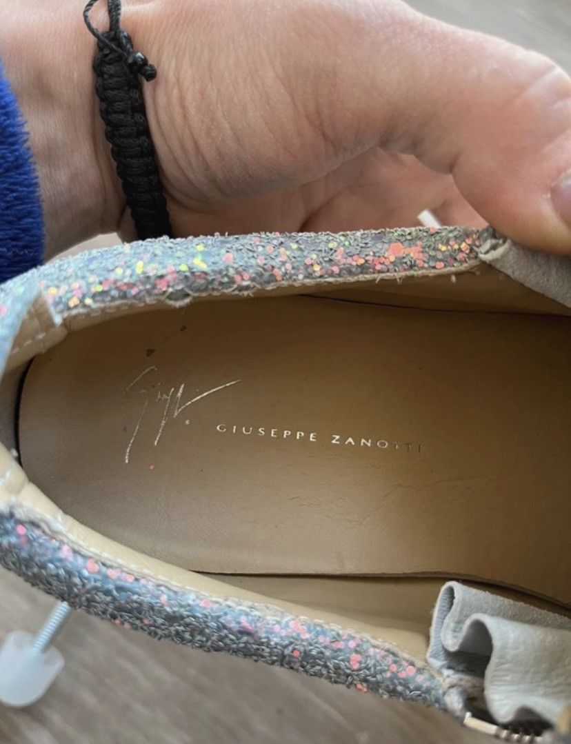 Giuseppe Zanotti Guiseppe Zanotti Glitter May London Sneakers Silver Luxury Size US 8.5 / IT 38.5 - 9 Thumbnail