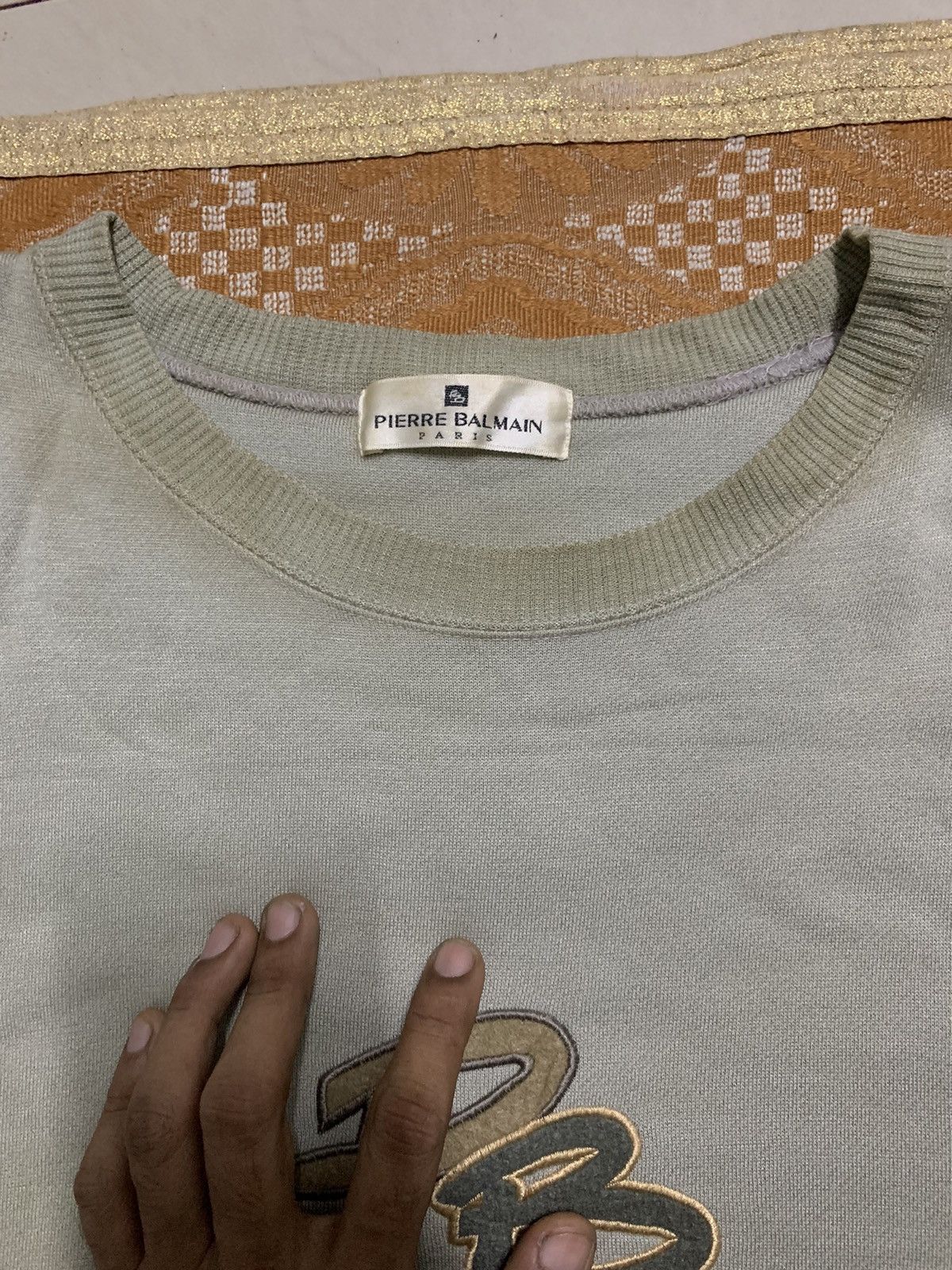 Japanese Brand × Pierre Balmain × Vintage 90s PIERRE BALMAIN EMBROIDERED LOGO SWEATSHIRT Size US L / EU 52-54 / 3 - 5 Thumbnail