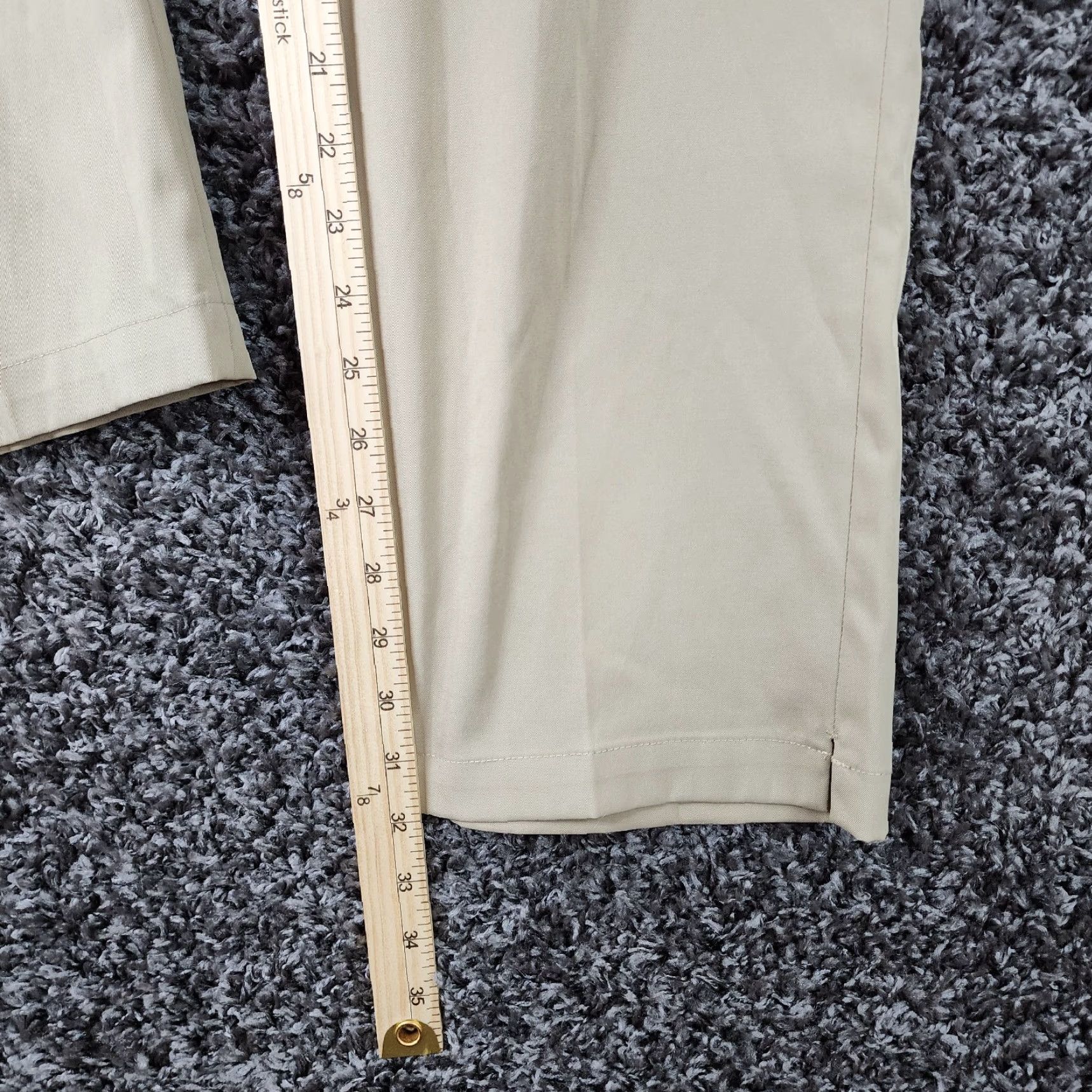 Vintage Slazenger Mens Beige Polyester Straight Leg Pants Size 34x32 Chino, Belt Wear, Regular, Men Size US 34 / EU 50 - 4 Thumbnail