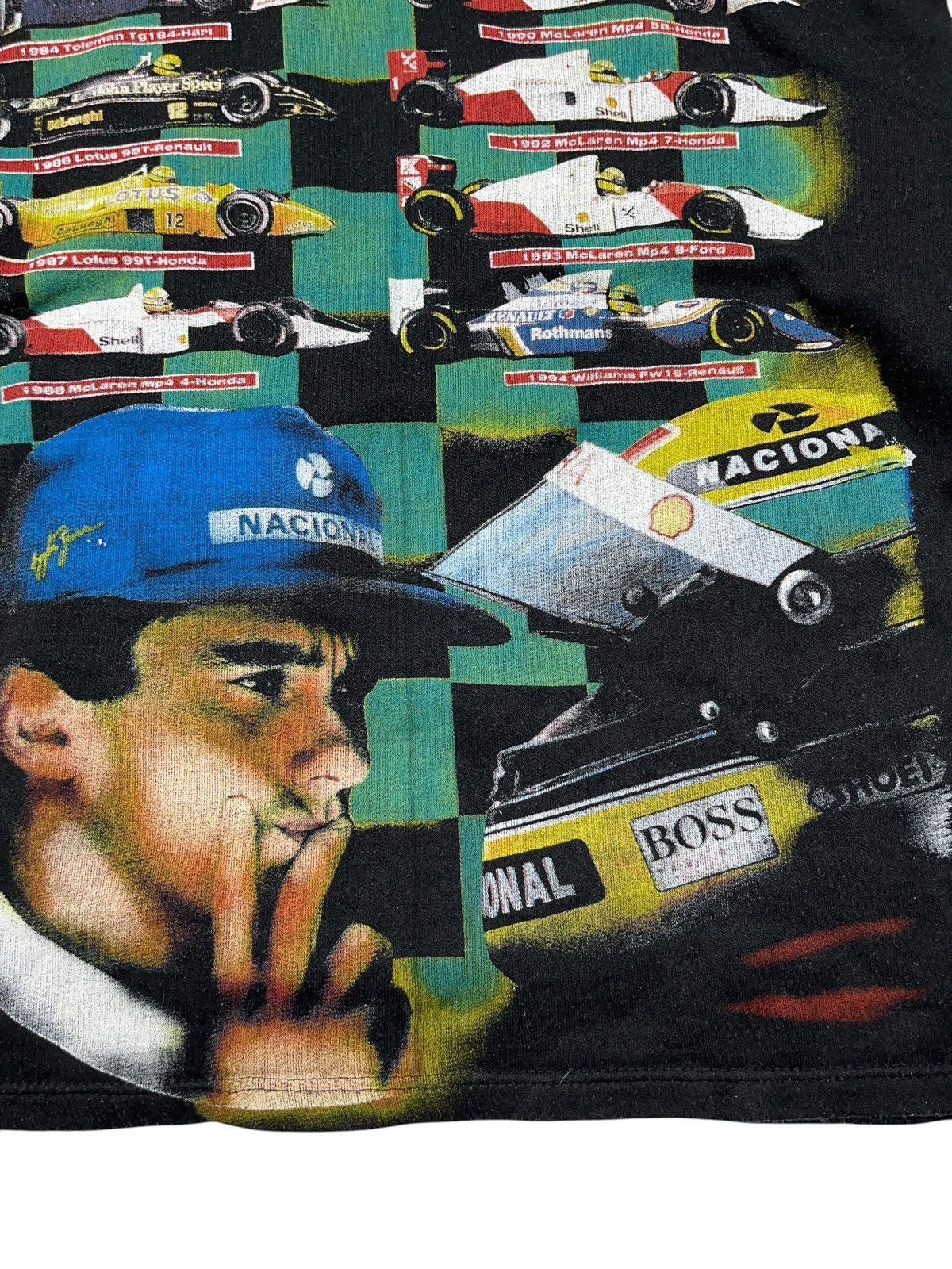 Formula 1 × Vintage Vintage Ayrton Senna All Over Print Hoodie Racing F1 Honda Size US M / EU 48-50 / 2 - 9 Thumbnail
