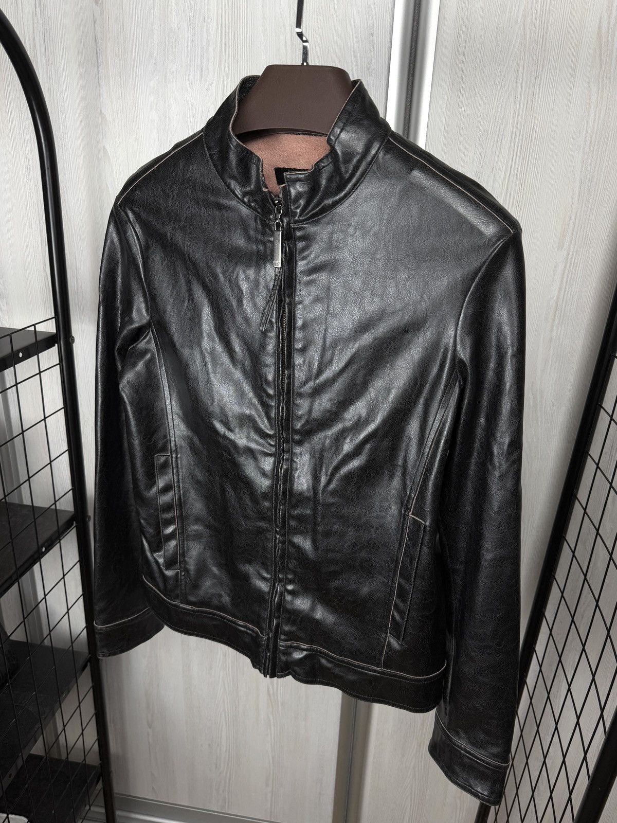 Ferre GF Ferre Jeans black faux leather bomber jacket size L Size US L / EU 52-54 / 3 - 6 Thumbnail