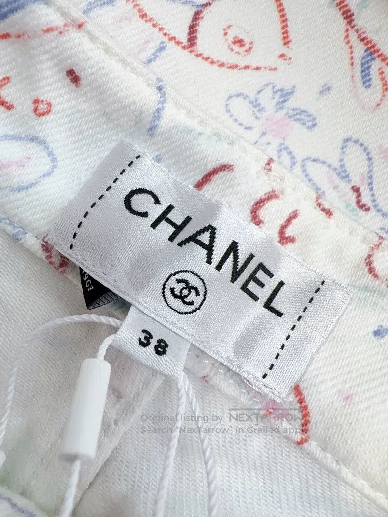 Chanel Chanel 25C colourful graffiti small fish print wide-leg tr Size 25" / US 0 / IT 36 - 3 Thumbnail