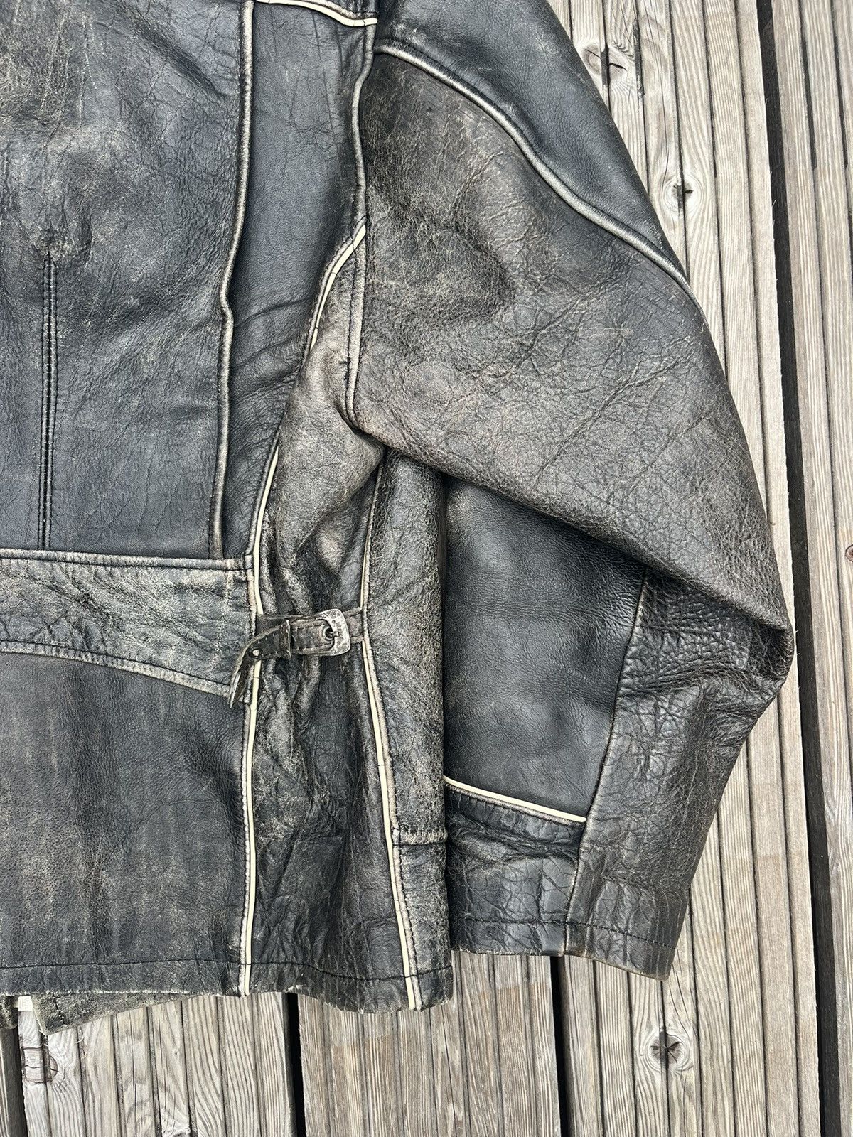 Vintage Vintage boxy leather jacket Size US L / EU 52-54 / 3 - 6 Thumbnail